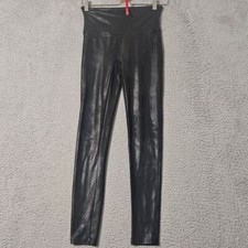 Spanx by Sara Blakely Women's Shiny Pants Leggings Size Medium Black 23590