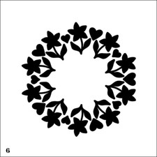 Floral Wreath Stencils - Reusable
