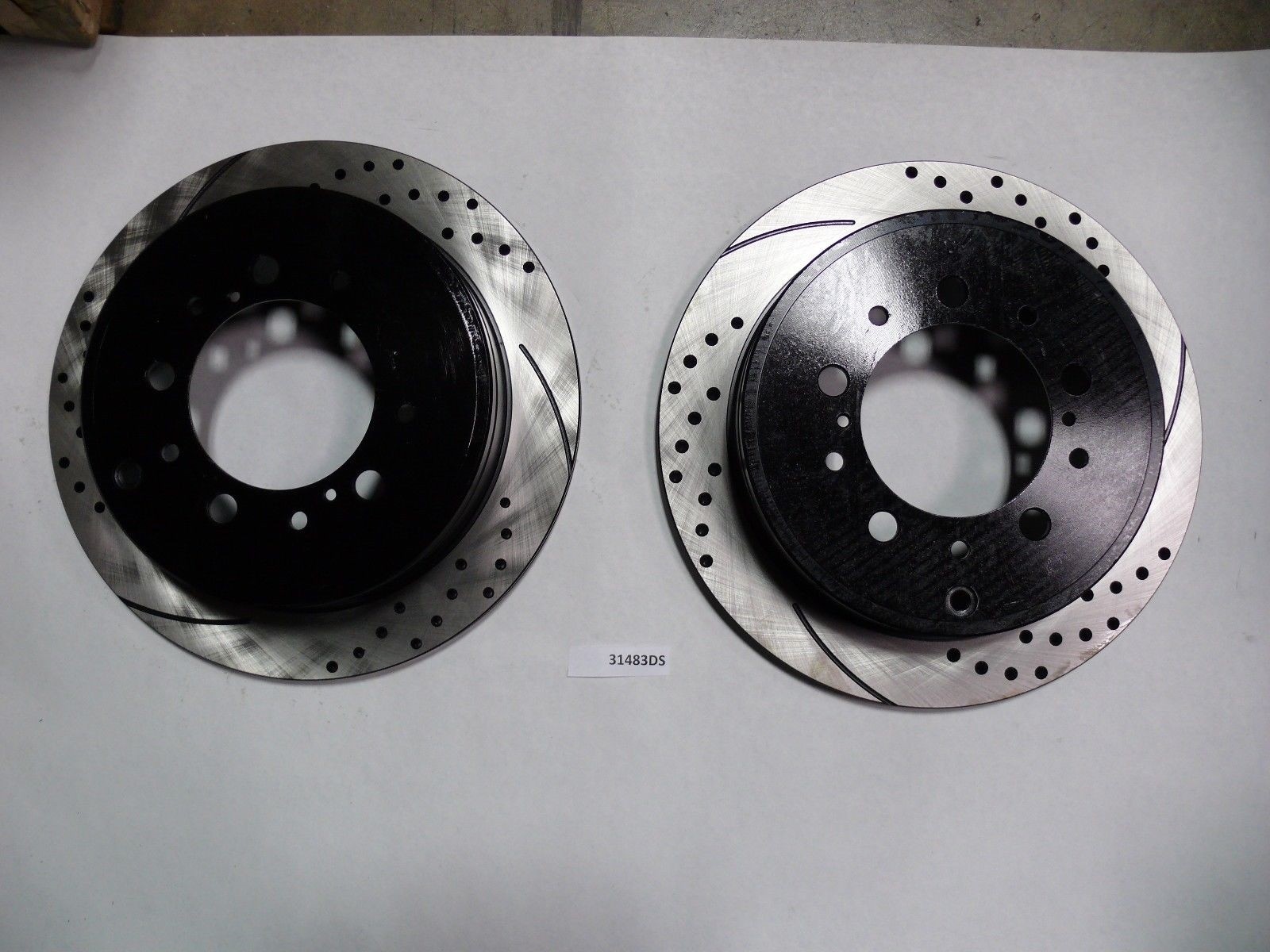 Front & Rear Brake Kit Fits Tundra Drilled and Slotted Brake Rotors