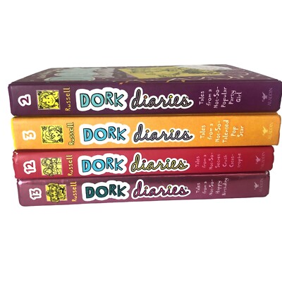 Dork Diaries Hardcover Book Lot of 4 Rachel Renee Russell  2 3 12 13