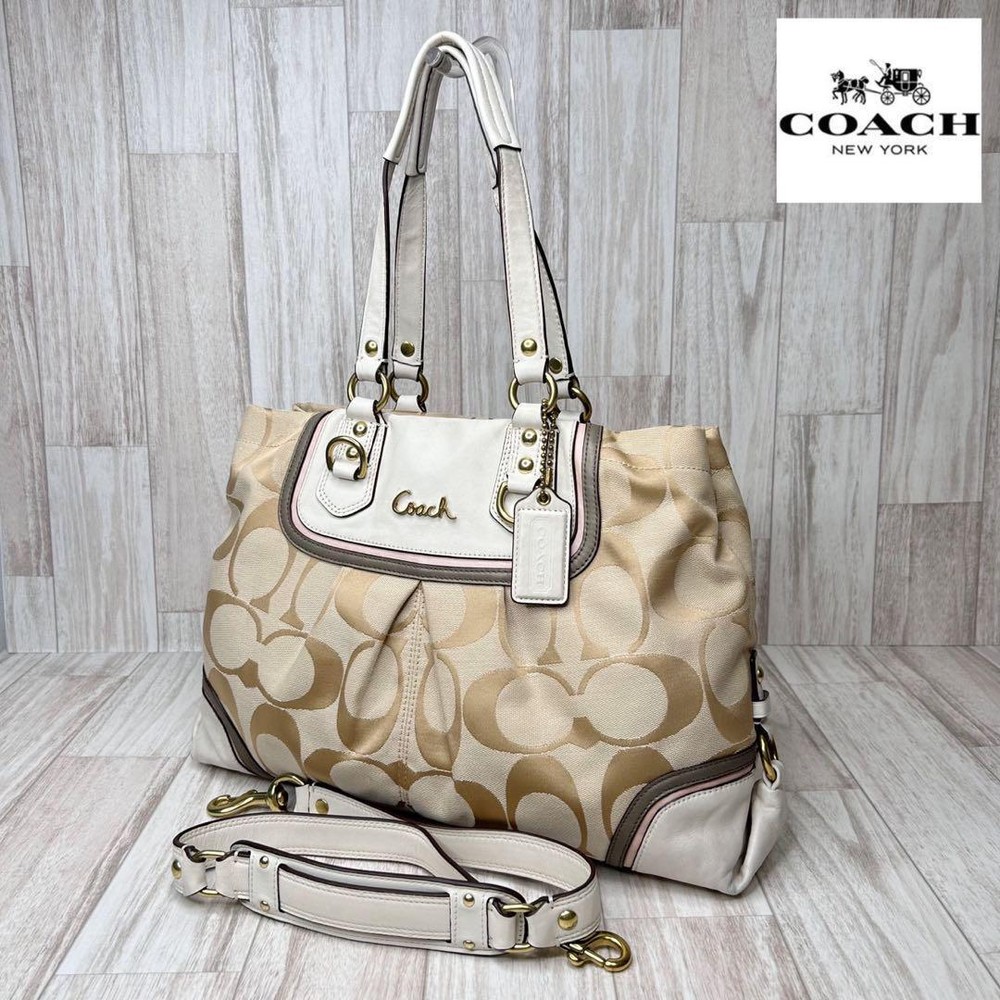 C-1 Coach Signature 2Way Tote Bag Shoulder