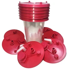 5pk - Cardinal Health CRD Medi-Vac 1500mL Suction Canister Liner & Lid 1000cc