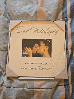 Our Wedding The Beginning of a Beautiful Forever Frame 10 x 10 4x6 Photo NEW