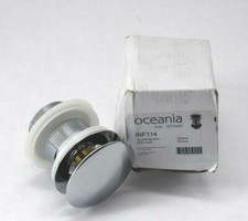 Oceania INF114 Chrome Finish Round Bathtub Drain Cover Cylinder Plunge