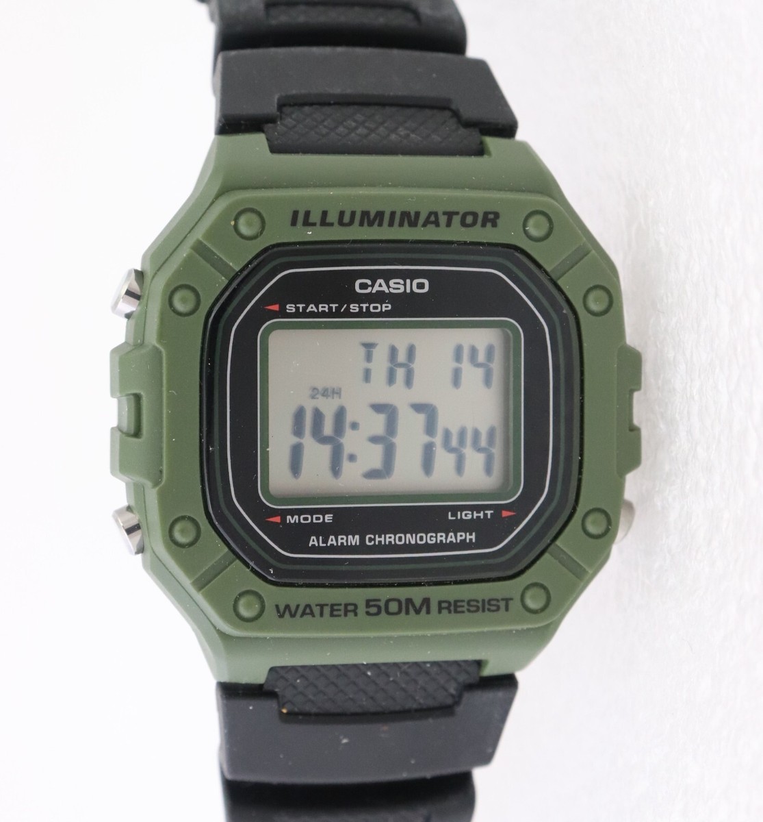 Casio Illuminator 3224 W-218H Water Resist 50M Alarm Chronograph