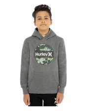 NEW Hurley Youth Cotton Blend Fleece Graphic Hoodie Size Small