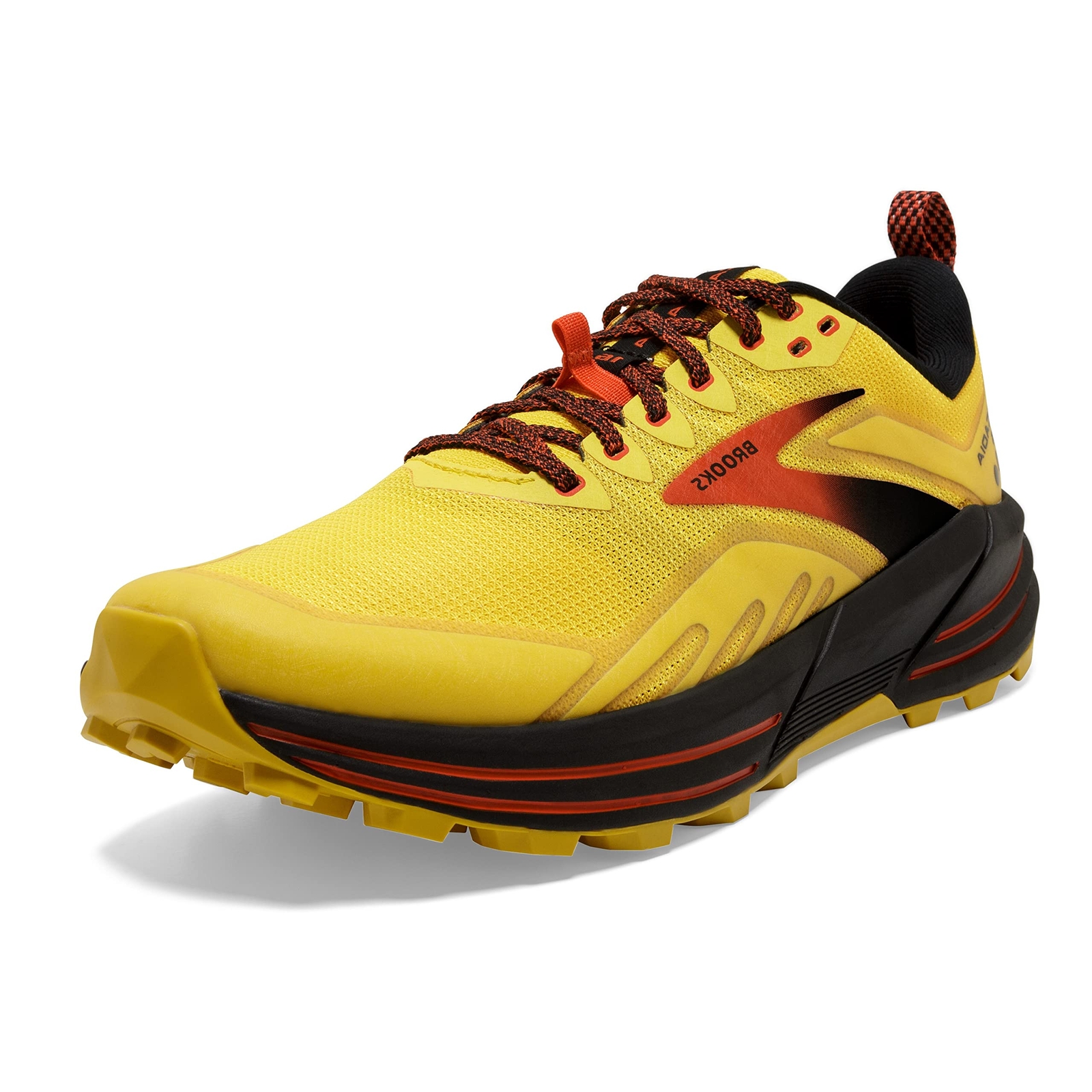Brooks Cascadia 16 Trail para hombre, EE. UU. 11, amarillo/negro/granadina, 110376-745
