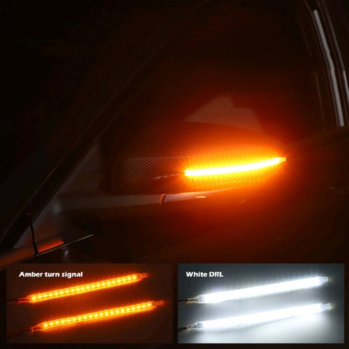 2Pcs 18cm LED Car Side Mirror Lamp Strip Turn Signal Indicator w/ Dynamic Lights - Picture 8 of 10