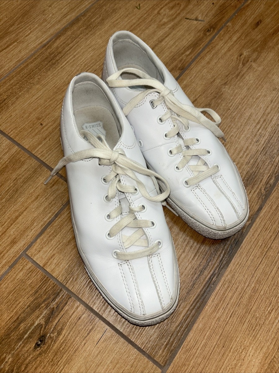 K Swiss Classic Low Sneakers Tennis Womens Shoes Size M White Leather