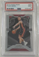 Tyler Herro 2019-20 Panini Prizm Rookie Card PSA 9 Miami Heat Milwaukee Bucks. rookie card picture