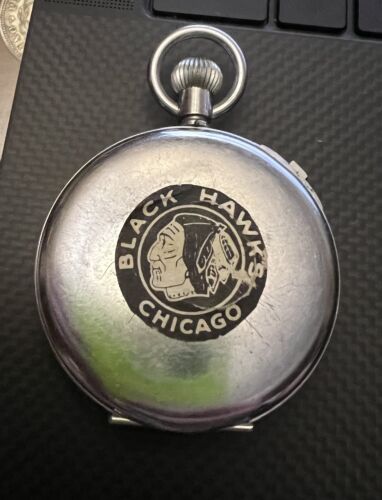 1920's Spalding Macy Chicago Blackhawks Pocket Watch Timer Original NHL - Picture 1 of 6
