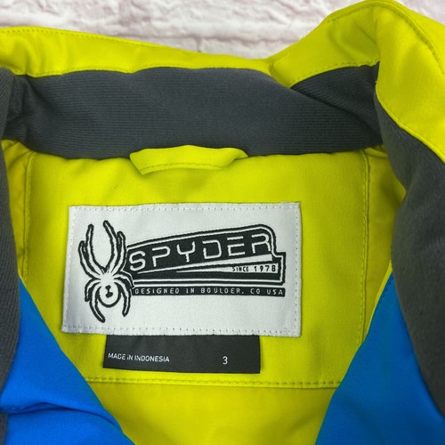 Spyder Jacket Kids Detachable Hoodie Size 3 Ski Challenger Insulated Full Zip - Picture 11 of 18
