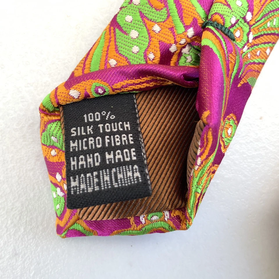 Bufanda cuadrada con corbata y bolsillo IMANI UOMO 100 % seda tacto microfibra magenta audaz Foto 3 de 4