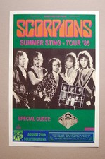 Scorpions Summer Sting Concert Tour Poster 1985 Sullivan Arena W/ RPM---