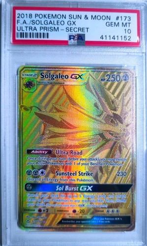 Solgaleo-GX graded PSA 10 for sale on eBay