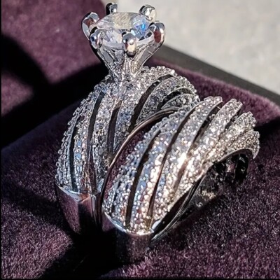 2 piece set of beautiful rings perfect for your special day, Size 5