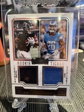 Bijan Robinson/Jamir Gibbs two matching patches Panini contenders rookie ticket