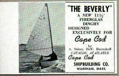 1951 Print Ad Beverly 11 1/2' Fiberglass Dinghy Cape Cod Shipbuilding Wareham,MA