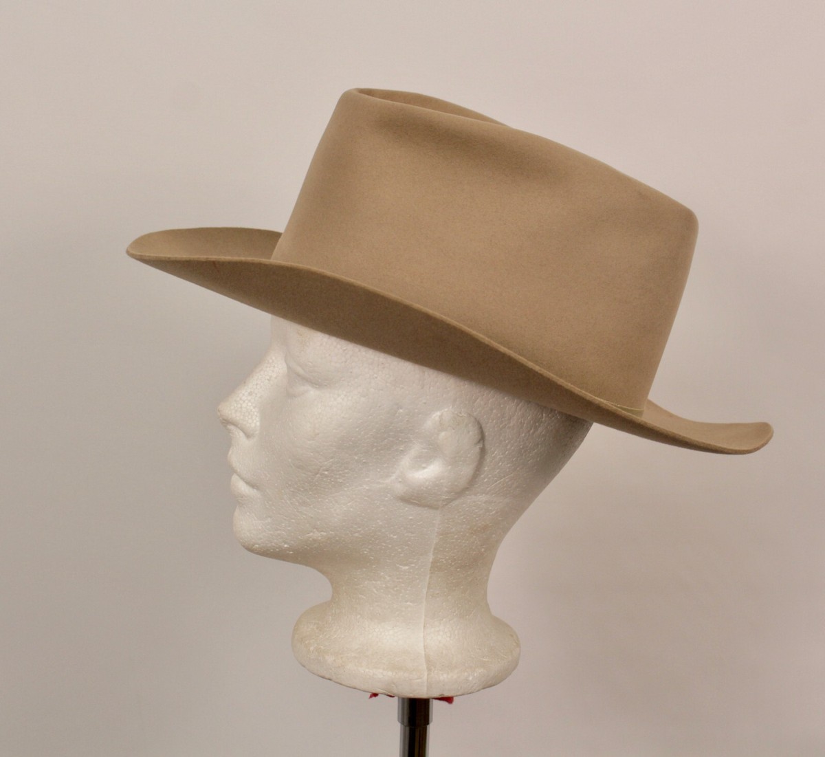 Men's VTG 50s 60s Stetson Beaver 100 Hat 7 1/8 Fedora Cowboy Open