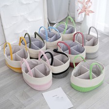 Cotton Baby Diaper Caddy Organizer Nursery Storage Bin Basket Mommy Handbag 1X
