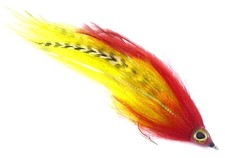 Mutator Minnow Fly Pattern, Red/Yellow (Bass / Pike / Musky) 406Flies