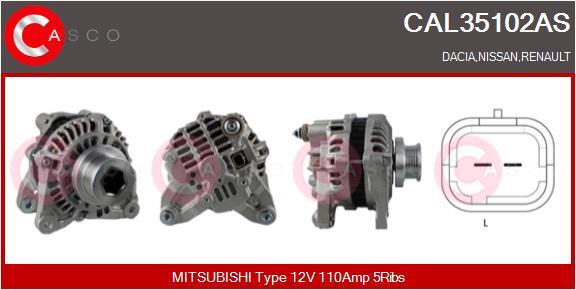 Casco Lichtmaschine Generator 110A 12V FüR Renault Grand ScéNic II 1.6 1.5 Dci-image