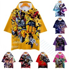 Digimon Adventure LAST EVOLUTION Short Sleeve Loose Shirt Hooded T-Shirt
