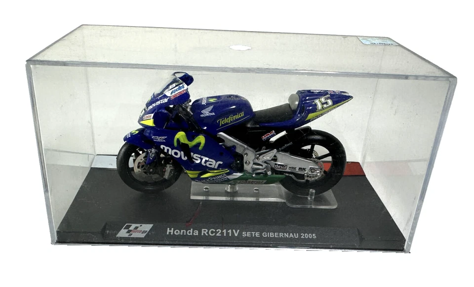 MODELLINO MOTO DIECAST HONDA RC 211V SETE GIBERNAU 2005 1/24 - Immagine 2 di 4