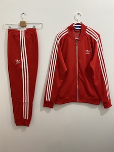 red adidas superstar tracksuit