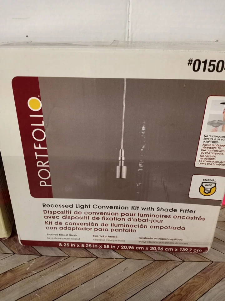 2 Portfolio Recessed Light Coversion Kit #0150428 Brushed Nickel Finish - Image 3 of 4