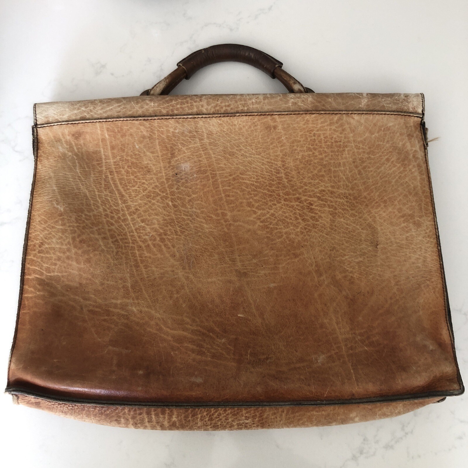 VINTAGE GENUINE CARACCIOLA LEATHER GOLDPFEIL BRIEFCASE MADE IN WEST