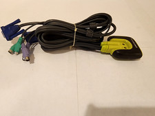 IOGEAR MiniView Micro 2-port PS/2 KVM Switch Model GCS62 with Built-In Cables