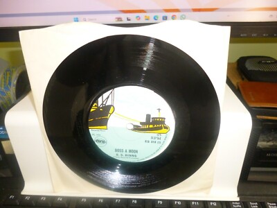 S.S. BINS. '' BOSS A MOON '' 7'' VINYL SINGLE UK 1970. ESCORT LABEL MINT COND.