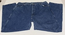 Wrangler Regular Fit Blue Denim Jeans Men's Measures 42x30
