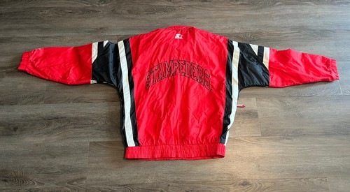 Vintage Starter Calgary Stampeders Windbreaker Jacket- Size Medium- With Hood - Picture 5 of 6