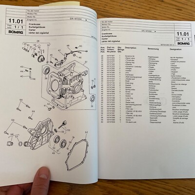 Bomag BP 18/45-2 PARTS CATALOG MANUAL BOOK LIST Plate Compactor