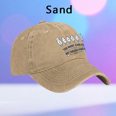 Tech Humor Baseball Cap Too Many Cables Adjustable Dad Hat