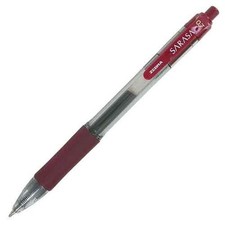 Zebra Sarasa Gel Pen Lot/5 Retractable .7mm Mahogany Red Rapid Dry Office School