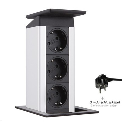 EVOLINE Port Push CUISINE 3 x VDE Steckdosen