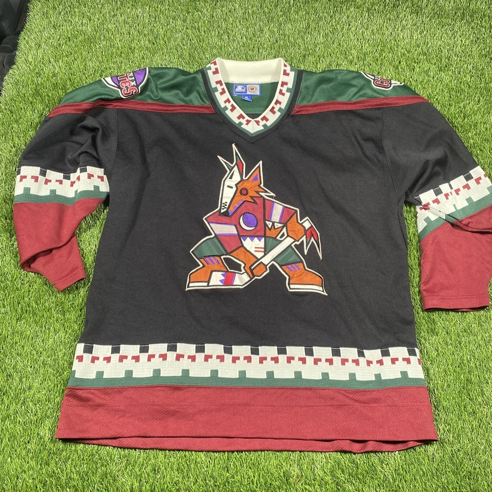 Хоккейная футболка стартер Phoenix Coyotes мужская размер XL вышитая винтажная НХЛ черная - Изображение 4 из 4