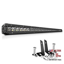 42in LED Light Bar 420W Single Row Flood Spot Beam Combo 40000LM Off Road