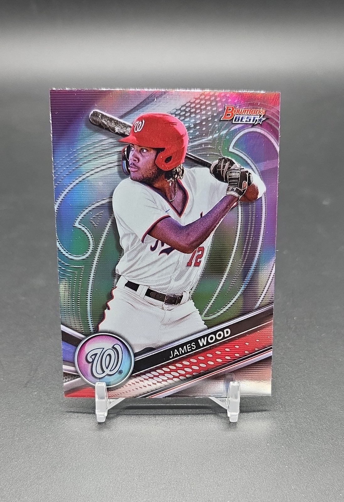 2022 Bowman's Best Top Prospects James Wood #TP-7 Refractor (RC) Washington Nats
