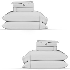 TEXAS LINEN CO. Organic Cotton Percale Sheets Twin XL - Soft, Crisp, GOTS Certif