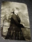 ANTIQUE TINTYPE PHOTO PORTRAIT OF A LOVELY YOUNG WOMAN WITH LONG WAVY HAIR — photo 1