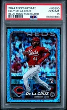 2024 Topps Update Elly De La Cruz Rookie Debut Blue Holo Foil Board PSA 10 #/999
