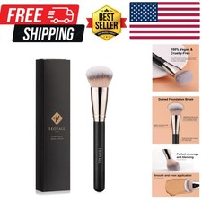 Domed Foundation Brush, Soft Dense Synthetic Bristles Blending Brush for Liqu...