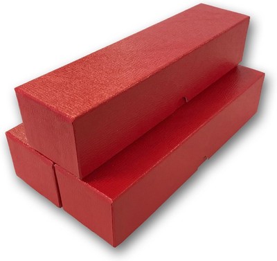 LOT OF 3 - SINGLE ROW 2x2 STORAGE BOXES For Coins in Plastic, Vinyl, red 