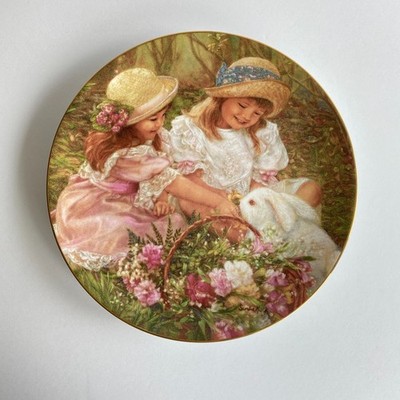 Reco Hearts & Flowers Plate ''Easter Morning Visitor'' Sandra Kuck 1992