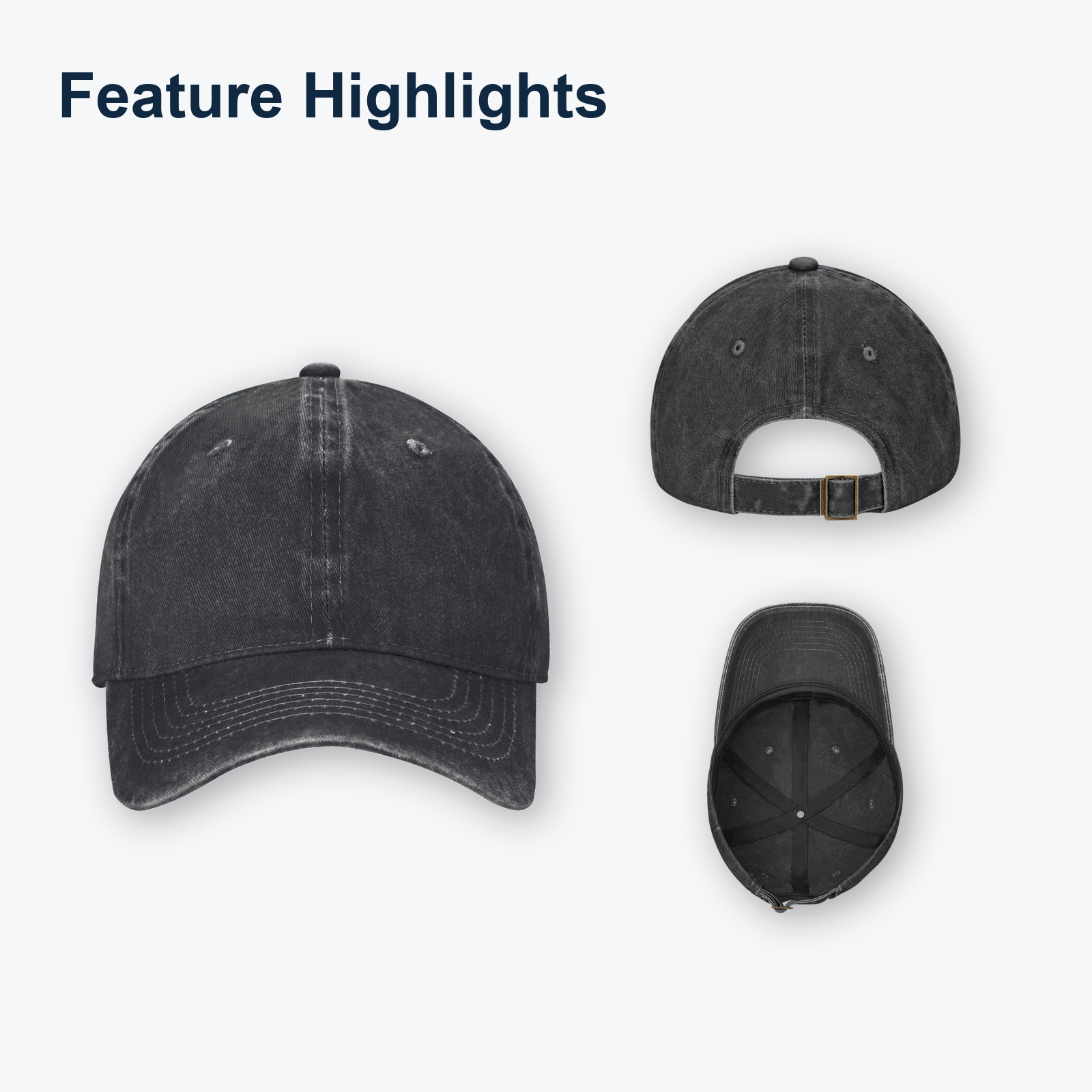 Poppa Bear Baseball Cap Sunglasses Dad Hat Adjustable - Thumbnail 2