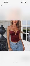 Burgundy Corset Top From White Fox#corsettop Size S Great Condition No Tags
